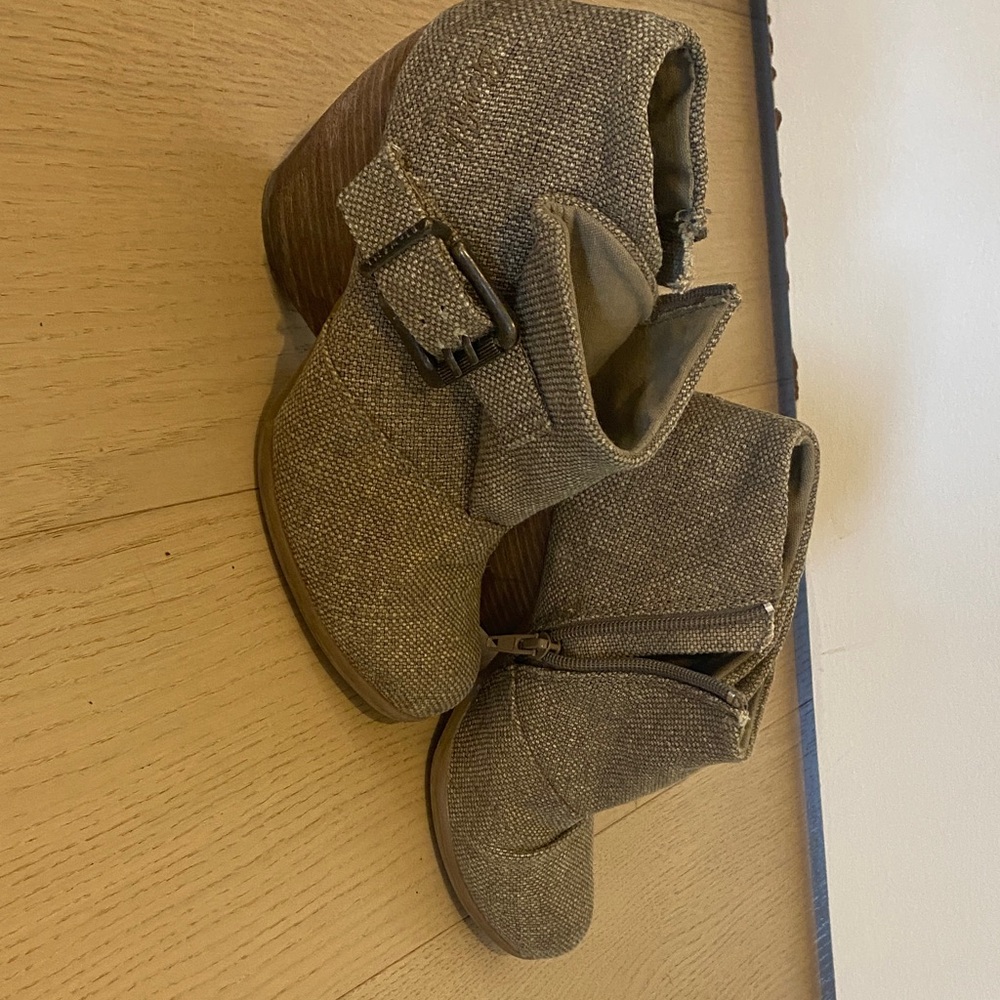 Blowfish Tan Wedge Booties